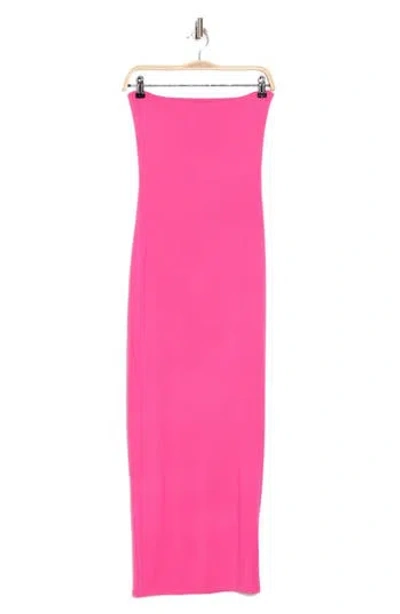 Velvet Torch Tube Maxi Dress In Pink