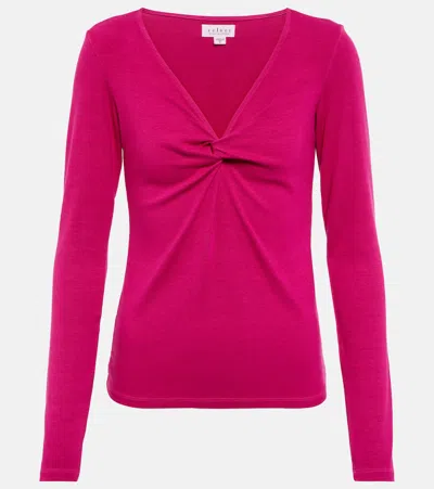 Velvet Talia Long Sleeve Woven Top In Jewel