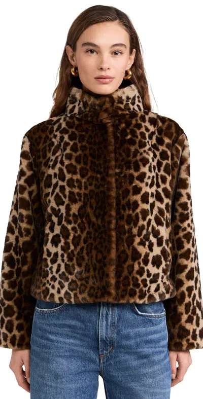 Velvet Valli Faux Fur Jacket Animal In Neutrals
