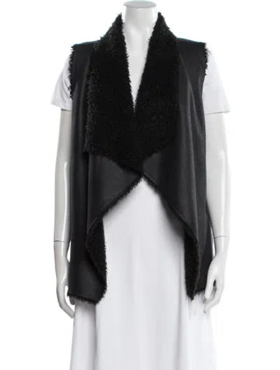 Pre-owned Velvet Vest In Black