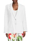 Velvet Lenny Linen Blazer In White