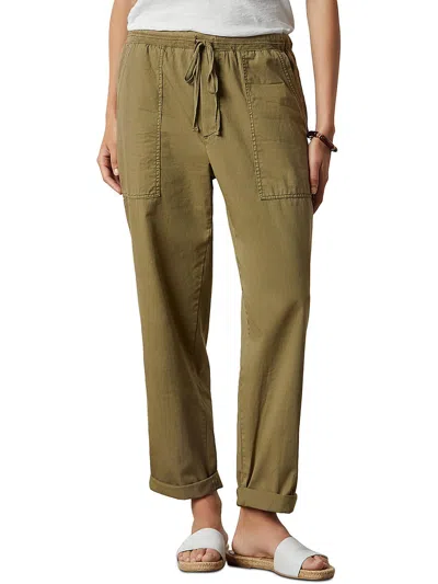 Velvet Womens Twill Skinny Ankle Pants In Green