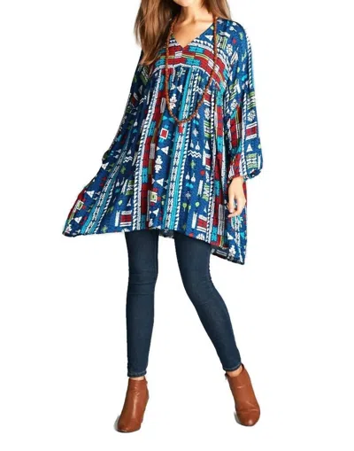 Velzera Geometric V-neck Dress In Multi