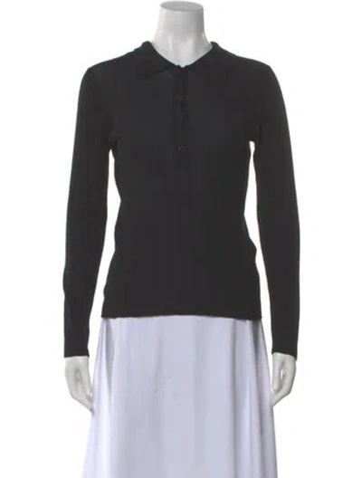 Pre-owned Ven Store Wool Long Sleeve Polo In Gray