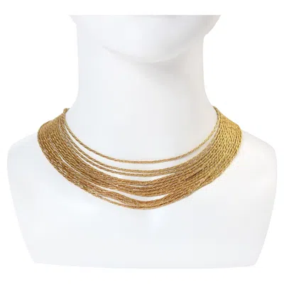 Pre-owned Vendome Vintage  14 Strand Gold Chain Necklace, Circa 1960s In Multi