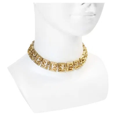Pre-owned Vendome Vintage  Gold Choker Necklace, Greek Key Motif, Circa 1980s In Multi