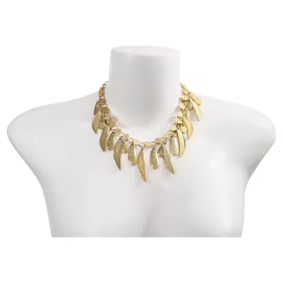 Pre-owned Vendome Vintage  Gold Tone Dangling Pieces Choker Necklace, Circa 1980s In Multi