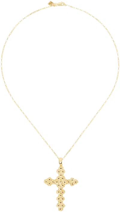 Veneda Carter Gold Vc021 Ruby Cross Necklace