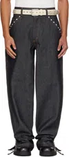 Veneda Carter Ssense Exclusive Navy Studded Jeans In Black