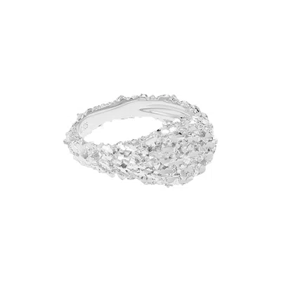 Pre-owned Veneda Carter Vc001 Ring 'rhodium' | Silver | Women's Size 6