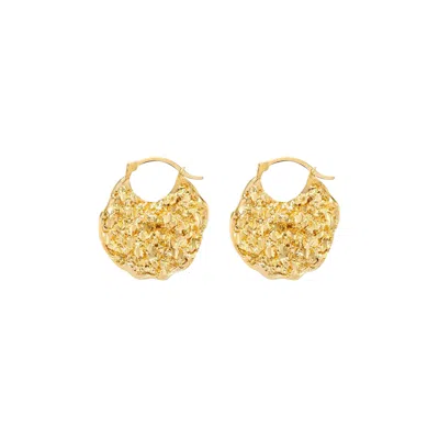 Pre-owned Veneda Carter Vc004 Small Hoop Earring 'gold'