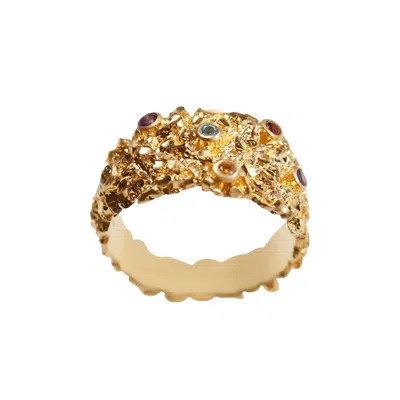 Pre-owned Veneda Carter Vc011 Multi Stone Ring 'gold' | Women's Size 6