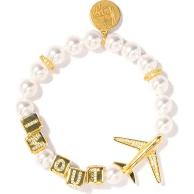 Venessa Arizaga I'm Out Bracelet In Gold