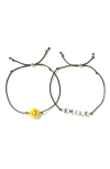 Venessa Arizaga Smile Bracelet Set In Black