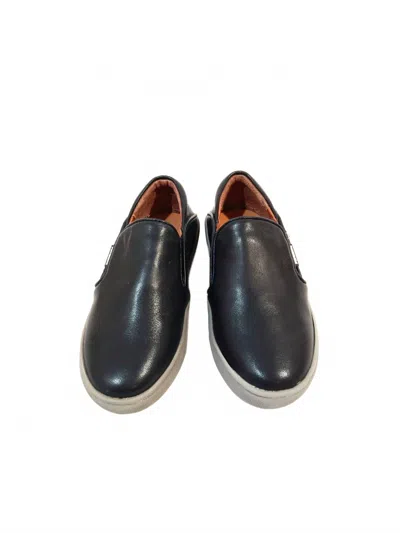 Venettini Kid's Slip-on Leather Loafers In Black