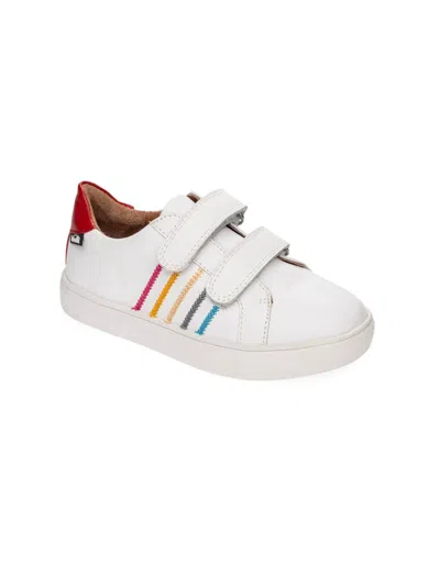 Venettini Little Girl's & Girl's Tabby Leather Sneakers In White Multi