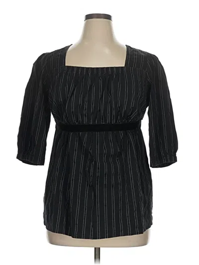 Pre-owned Venezia 3/4 Sleeve Blouse In Black