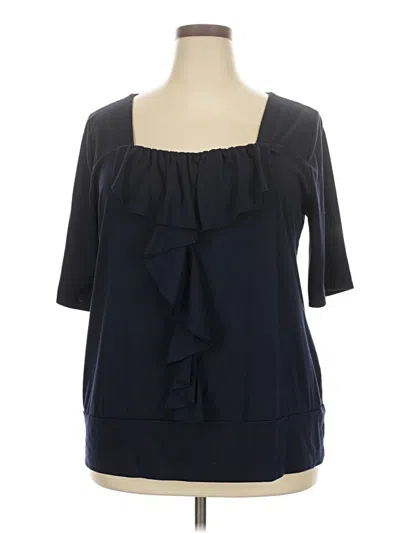 Pre-owned Venezia 3/4 Sleeve Blouse In Black
