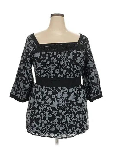 Pre-owned Venezia 3/4 Sleeve Blouse In Black