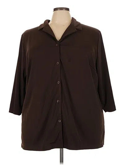 Pre-owned Venezia 3/4 Sleeve Blouse In Brown