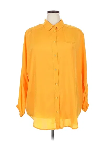 Pre-owned Venezia 3/4 Sleeve Blouse In Yellow