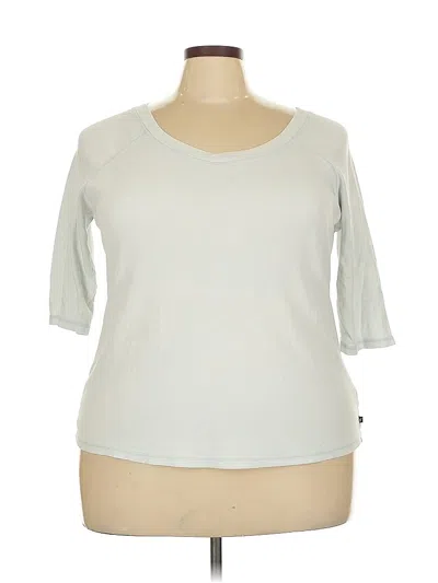 Pre-owned Venezia 3/4 Sleeve Top Gray Scoop Neck Tops