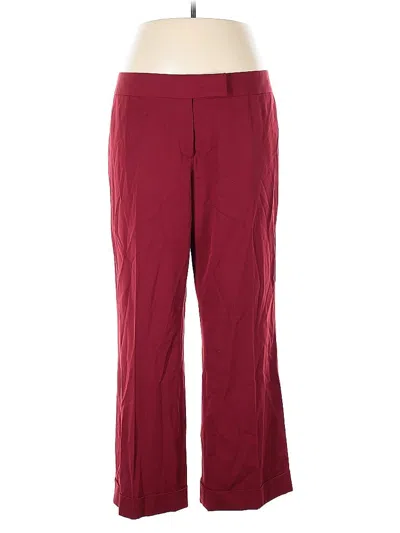 Pre-owned Venezia Dress Pants In Burgundy