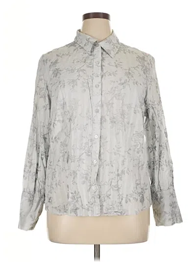 Pre-owned Venezia Long Sleeve Blouse In Silver