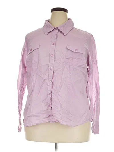 Pre-owned Venezia Long Sleeve Button Down Shirt In Pink