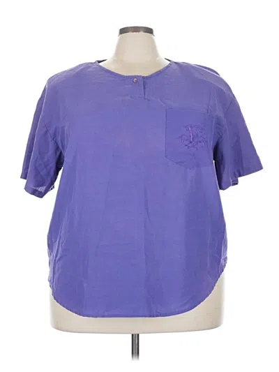 Pre-owned Venezia Short Sleeve Blouse In Purple