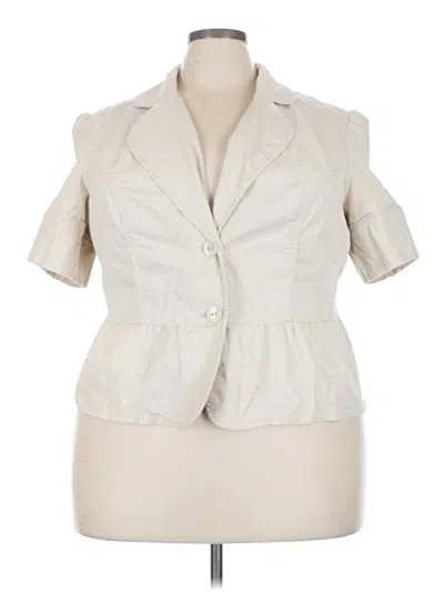 Pre-owned Venezia Short Sleeve Blouse In White