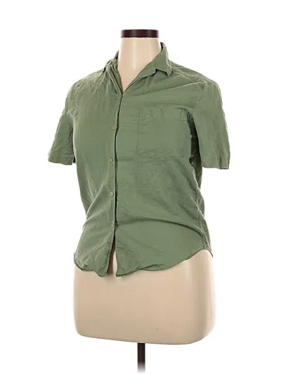 Pre-owned Venezia Short Sleeve Button Down Shirt In Green
