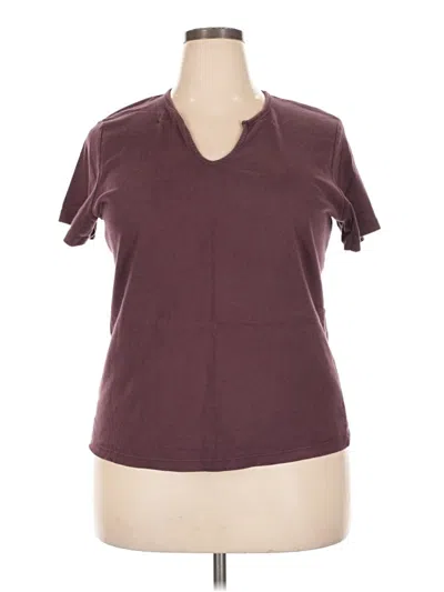 Pre-owned Venezia Short Sleeve T-shirt In Burgundy