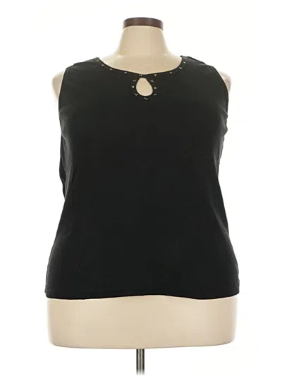 Pre-owned Venezia Sleeveless Blouse In Black