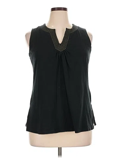 Pre-owned Venezia Sleeveless Blouse In Black