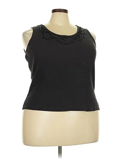 Pre-owned Venezia Sleeveless Top Black Keyhole Neckline Tops