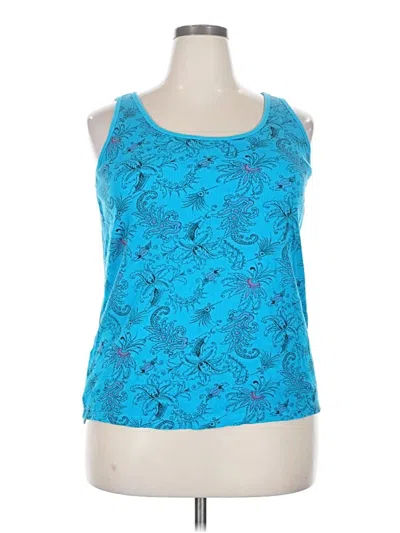 Pre-owned Venezia Tank Top Blue Halter Neckline Tops