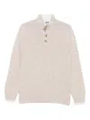 Vengera Button-fastening Wool Sweater In Neutral