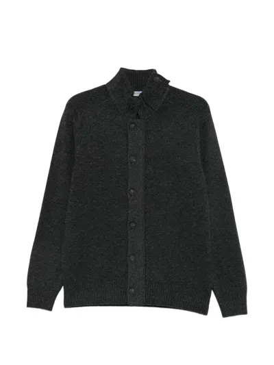 Vengera Button-up High-neck Cardigan In Black