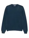 Vengera Fine Cashmere Sweater In Deep Blue In Black