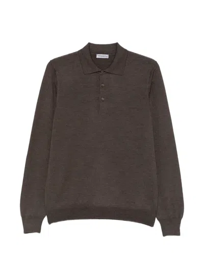 Vengera Long-sleeve Polo Shirt In Gray