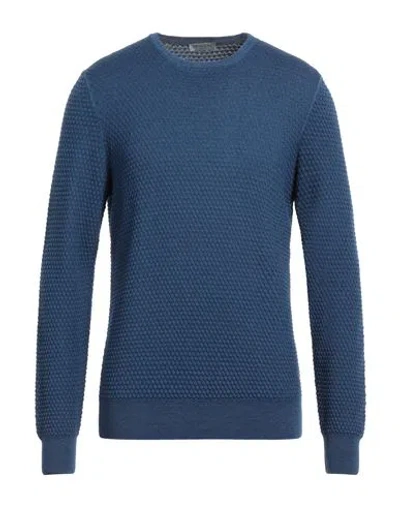 Vengera Man Sweater Azure Size 46 Virgin Wool In Blue