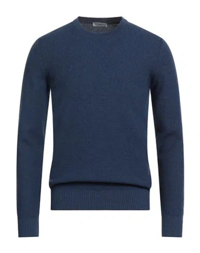 Vengera Man Sweater Blue Size 42 Virgin Wool In Multi