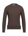 Vengera Man Sweater Chocolate Brown Size 42 Cotton