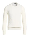 Vengera Man Sweater Ivory Size 42 Cotton In White