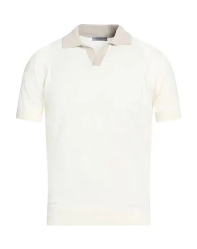 Vengera Man Sweater Ivory Size 42 Cotton In White