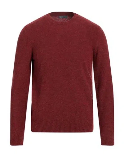 Vengera Man Sweater Rust Size 38 Virgin Wool, Polyamide In Red