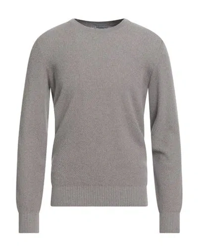 Vengera Man Sweater Taupe Size 40 Virgin Wool In Multi
