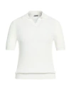 Vengera Man Sweater White Size 42 Cotton, Polyamide