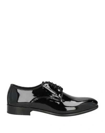 Veni Shoes Man Lace-up Shoes Black Size 7 Leather